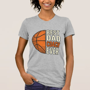 Beste Papa Coach Ooit Basketbal Vintage Vector Ont T-shirt