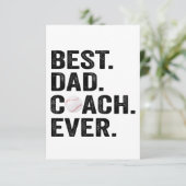 Beste Papa Coach Ooit Honkbal Vaderdag Cadeau Bedankkaart (Staand voorkant)
