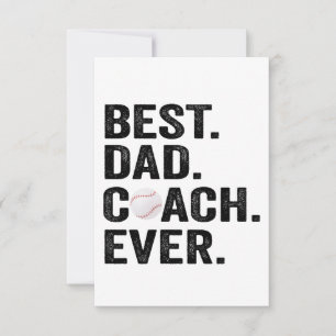 Beste Papa Coach Ooit Honkbal Vaderdag Cadeau Bedankkaart