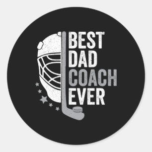 Beste Papa Coach Ooit Vaderdag Hockey Ronde Sticker