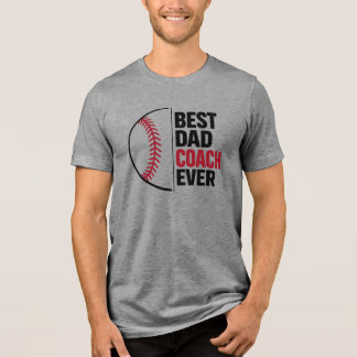 Beste Papa, Coach Ooit Vaderdag Tri-Blend Shirt