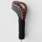 Beste Papa Custom Kinder Foto Red Buffalo Plaid Golfheadcover (Schuin)