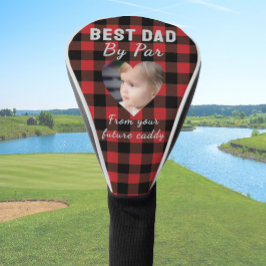 Beste Papa Custom Kinder Foto Red Buffalo Plaid Golfheadcover