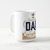Beste Papa – Dank Je Ontwerp Koffiemok (Voorkant links)