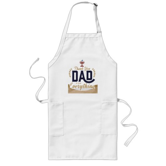 Beste Papa – Dank Je Ontwerp Lang Schort (Voorkant)