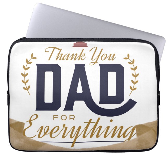 Beste Papa – Dank Je Ontwerp Laptop Sleeve (Voorkant)