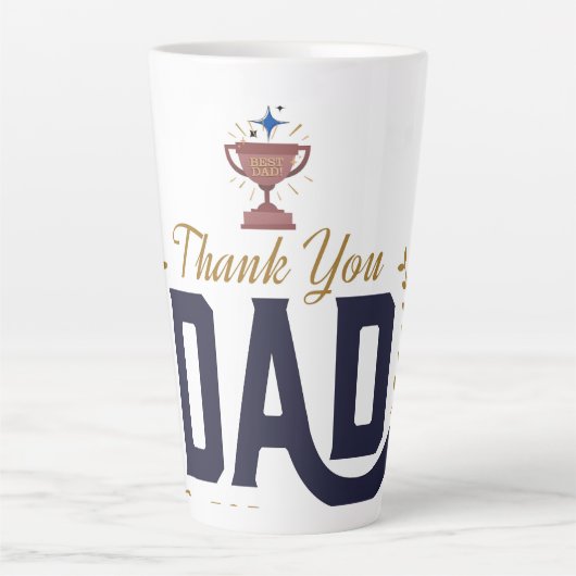 Beste Papa – Dank Je Ontwerp Latte Mok (Voorkant)