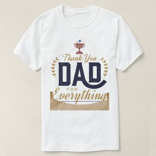 Beste Papa – Dank Je Ontwerp T-shirt (Design voorkant)