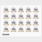 Beste Papa – Dank Je Ontwerp Vierkante Sticker (Vel)