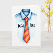 Beste Papa Das Watercolor Kaart (Gele Bloem)