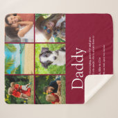 Beste Papa Definitie 6 Foto's Rode Wijnkleur Sherpa Deken (Voorkant (horizontaal))