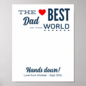 Beste Papa DIY Handafdruk Sjabloon Poster (Voorkant)
