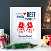 Beste Papa DIY Handprint Sjabloon Poster
