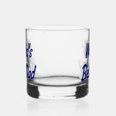 Beste Papa donkerblauwe tekst Vaderdag Whisky Glas (Links)