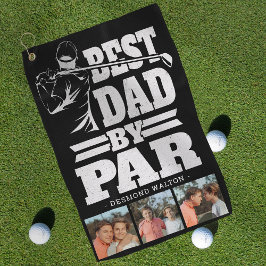 Beste Papa Door 3xFoto Vaderdag Cadeau Golfhanddoek