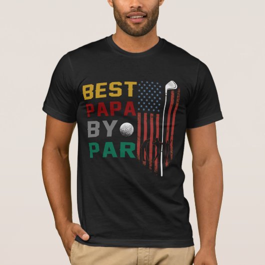 beste papa door golf T-Shirt (Voorkant)