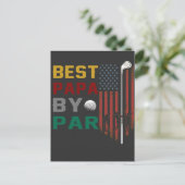 beste papa door golf T-Shirt Briefkaart (Staand voorkant)