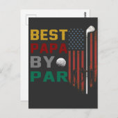 beste papa door golf T-Shirt Briefkaart (Voorkant / Achterkant)