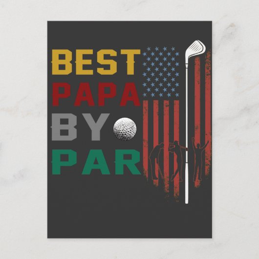 beste papa door golf T-Shirt Briefkaart (Voorkant)