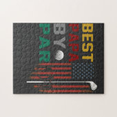 beste papa door golf T-Shirt Legpuzzel (Horizontaal)