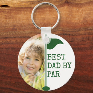 Beste Papa Door Par 2 Foto's Golf Vlag Aandenken Sleutelhanger