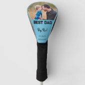 Beste papa door par aangepaste foto vadersdag tren golfheadcover (Voorkant)