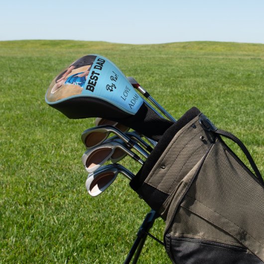 Beste papa door par aangepaste foto vadersdag tren golfheadcover (Insitu)