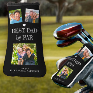 Beste papa door Par aangepaste fotocollage Golfheadcover