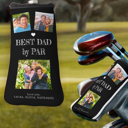 Beste papa door Par aangepaste fotocollage Golfheadcover