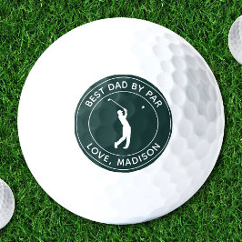 Beste papa door par aangepaste golfspeler naam gep golfballen