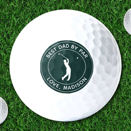Beste papa door par aangepaste golfspeler naam gep golfballen