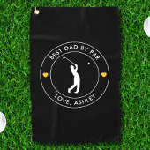 Beste papa door par aangepaste golfspeler naam gep golfhanddoek