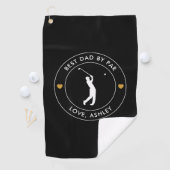 Beste papa door par aangepaste golfspeler naam gep golfhanddoek (Insitu)