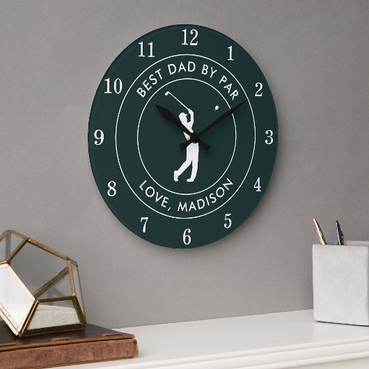 Beste papa door par aangepaste golfspeler naam gep grote klok