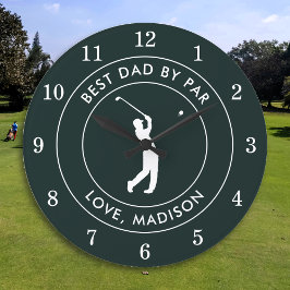 Beste papa door par aangepaste golfspeler naam gep grote klok