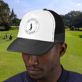 Beste papa door par aangepaste golfspeler naam gep trucker pet