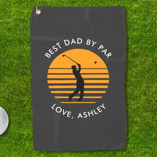Beste papa door par aangepaste naam tekst geperson golfhanddoek