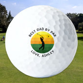 Beste papa door par aangepaste tekst Sunset Golfer Golfballen