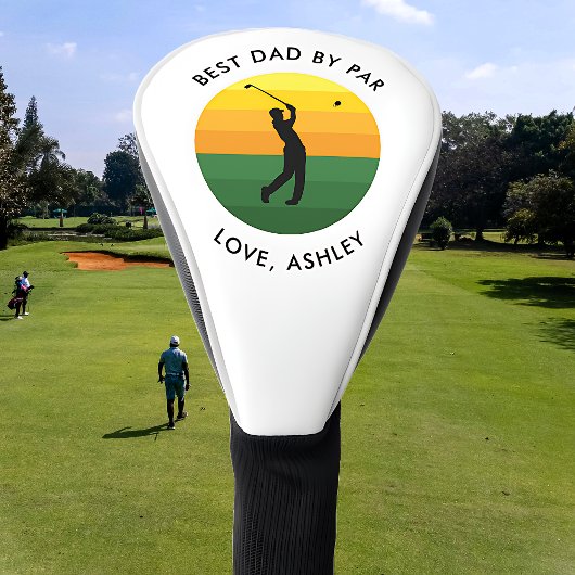 Beste papa door par aangepaste tekst Sunset Golfer Golfheadcover