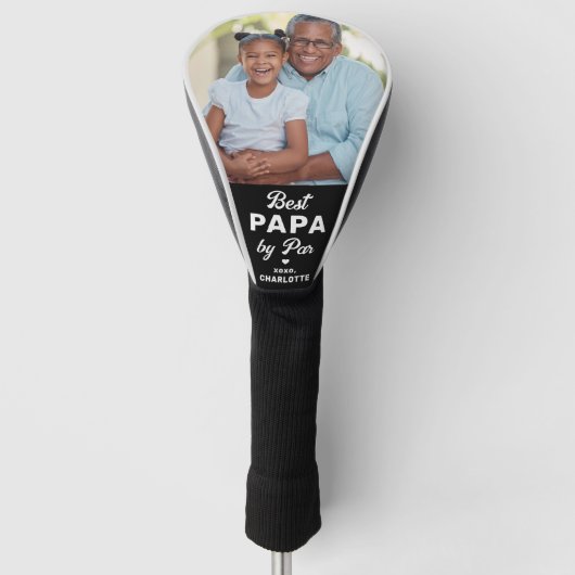 BESTE PAPA DOOR PAR Custom Foto Moderne Golfer Golfheadcover (Voorkant)