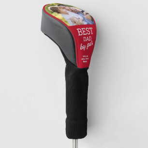 Beste papa door Par Custom Foto Vaderdag Rood Golfheadcover