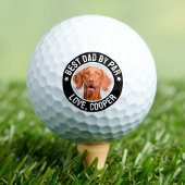 Beste papa door Par Custom Pet Dog Foto Zwart Golfballen