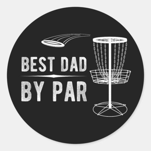 Beste Papa Door Par Disc Golf _2 Ronde Sticker (Voorkant)