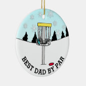 Beste Papa door Par Disc Golf Kerst   Keramisch Ornament (Rechts)