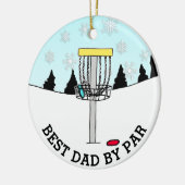 Beste Papa door Par Disc Golf Kerst   Keramisch Ornament (Links)