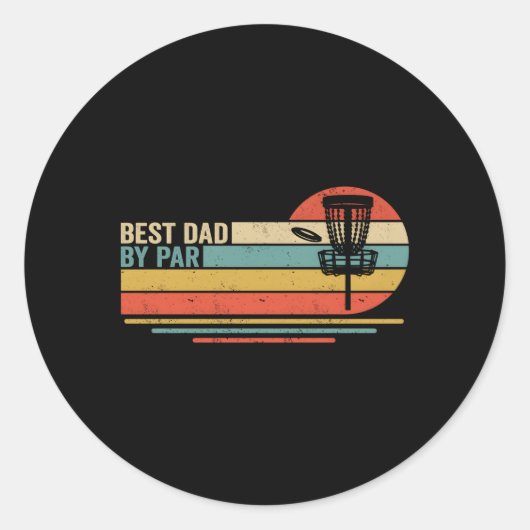 Beste papa door par Disc Golf Papa Disc Golf Golfe Ronde Sticker (Voorkant)