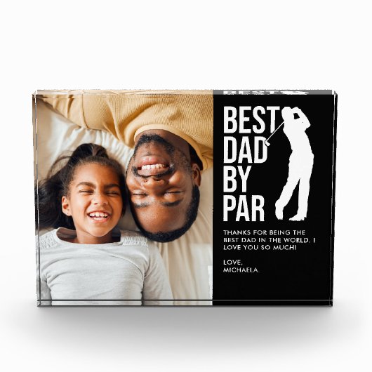Beste papa door par foto & aangepaste bericht golf (Voorkant)