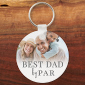 Beste Papa Door Par Foto Sleutelhanger (Voorkant)