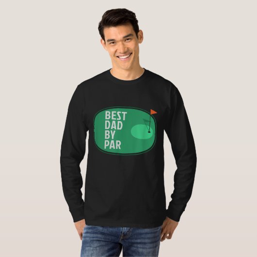 Beste papa door Par Funny Golf Vaderdag Golfer T-shirt (Voorkant volledig)
