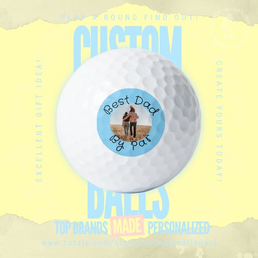 Beste Papa Door Par Gepersonaliseerd Foto Golf Cad Golfballen
